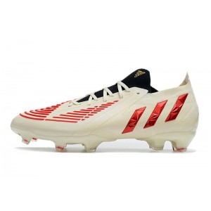 Adidas Predator Edge .1 Low FG Showdown - Off White/Vivid Red/Gold Metallic