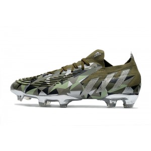 Adidas Predator Edge .1 Low FG Swarovski Crystals - Focus Olive/Silver/Magic Lime