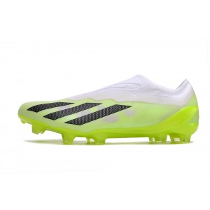 Adidas X Crazyfast.1 Laceless FG Firm Ground Crazyrush - Cloud White /Lucid Lemon/Black