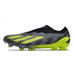 Adidas X Crazyfast.1 LL Laceless FG Crazycharged - Core Black/Solar Yellow/Grey