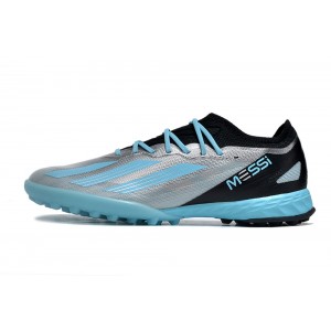 Adidas X Crazyfast Messi.1 TF Turf Infinito - Silver/Bliss Blue/Black