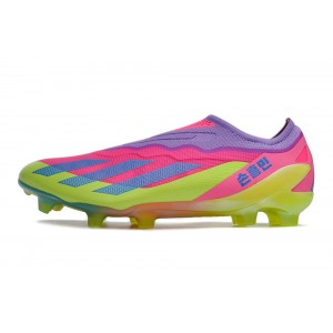 Adidas X Crazyfast Son.1 FG Laceless Korea Nightlife - Lucid Lemon/Royal Blue/Pink
