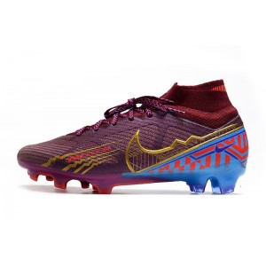 Nike Air Zoom Mercurial Superfly 9 Mbappe Elite FG - Vivid Purple/University Blue/Metallic Gold