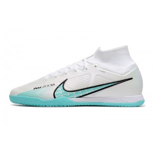 Nike Air Zoom Mercurial Superfly 9 Elite IC - White/Blue/Laser Pink