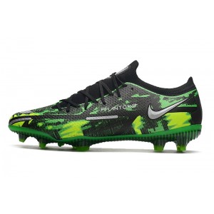Nike Phantom GT2 Elite FG Shockwave - Black / Green Strike / Metallic Platinum