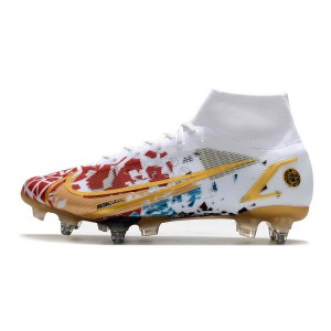 Nike Mercurial Superfly 8 Elite SG CR7 CR110 - White/Gold