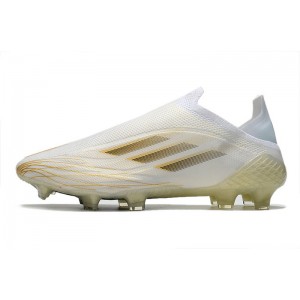 Adidas X Ghosted+ Inflight FG - White/Black/Metallic Gold