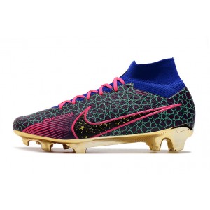 Nike Air Zoom Mercurial Superfly 9 Elite FG - Blue/Gold/Pink