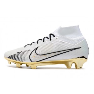 Nike Air Zoom Mercurial Superfly 9 Elite FG - White/Gold/Black