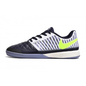 Nike Lunar Gato II IC Indoor Soccer Cleats - White/Navy/Volt