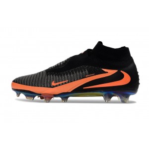 Nike Phantom 6 Elite High Top FG Cleats - Black/Orange