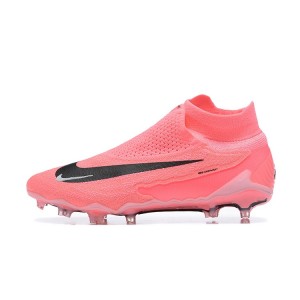 Nike Phantom GX Elite High-Top FG Soccer Cleats - Pink/Black/White