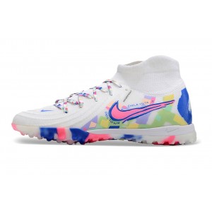 Nike Phantom Luna 2 So Cal Disruption Elite TF Cleats - White/Blue/Pink