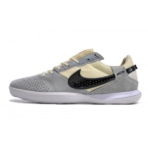 Nike Streetgato IC Indoor Soccer Cleats - Grey/Black/Yellow