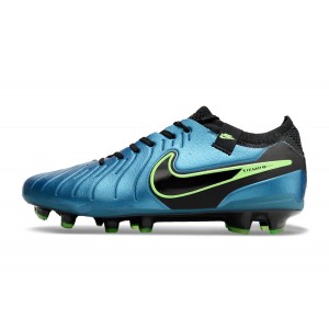 Nike Tiempo Legend 10 Elite FG Firm Ground - Metallic Blue/Black