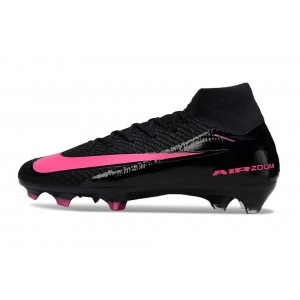 Nike Zoom Mercurial Superfly 10 Elite FG Cleats - Black/Pink Blast
