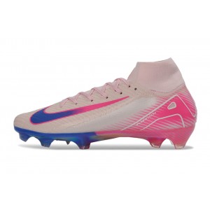 Nike Zoom Mercurial Superfly 10 Elite FG Cleats - Light Pink/Blue