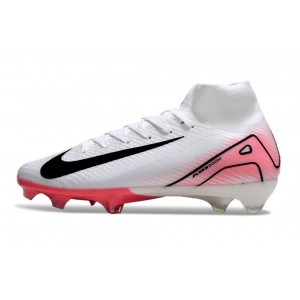 Nike Zoom Mercurial Superfly 10 Elite FG Soccer Cleats - White/Pink/Black
