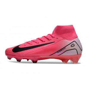 Nike Zoom Mercurial Superfly 10 High Top Elite FG Cleats - Pink Foam/Black