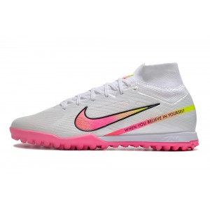 Nike Zoom Mercurial Superfly 9 Elite TF Turf  Rashford Cleats - White/Multicolor