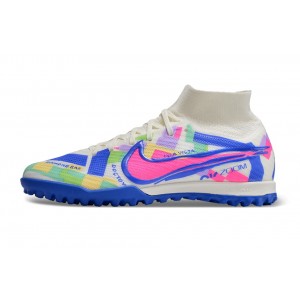 Nike Zoom Mercurial Superfly 9 TF Turf Cleats So Cal Disruption Pack - White/Pink/Blue