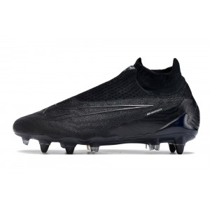 Nike GripKnit Phantom GX Elite DF SG-PRO Anti Clog Cleats - Black/Black
