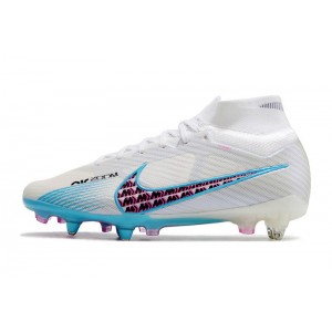 Nike Air Zoom Mercurial Superfly 9 Elite SG-PRO Anti-Clog Blast - White/Baltic Blue/Pink Blast