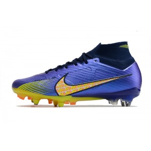Nike Air Zoom Mercurial Superfly 9 Elite SG-PRO Anti-Clog - Blue/Yellow