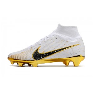 Nike Air Zoom Mercurial Superfly 9 Elite FG By You - White/Gold/Black
