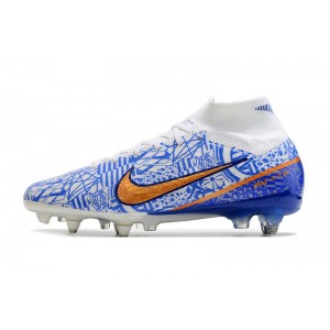 Nike Air Zoom Mercurial Superfly 9 Elite SG Anti Clog CR7 - White/Metallic Copper/Concord