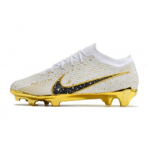 Nike Air Zoom Mercurial Vapor 15 Elite FG - White/Gold/Black