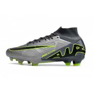 Nike Zoom Mercurial Superfly 9 Elite FG - Dark Grey/Silver/Green/Black