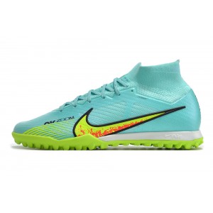 Nike Zoom Mercurial Superfly 9 Elite TF Turf - Ice Blue/Green/Volt