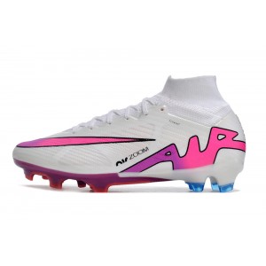 Nike Zoom Mercurial Superfly 9 Flash Crimson Elite FG - White/Pink/Blue