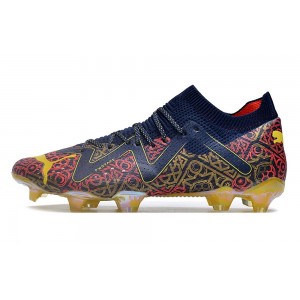 Puma Future Ultimate FG/AG Dream Factory Soccer Cleats - Persian Blue/Fire Orchid/Gold
