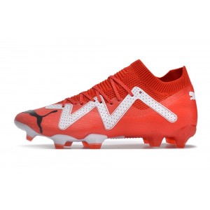 Puma Future Ultimate FG/AG Soccer Cleats - Red/White/Black