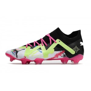 Puma Future Ultimate x PowerCat Tokyo FG - White/Pink/Volt
