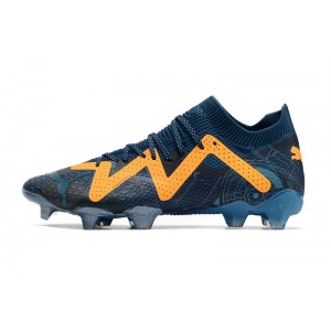 Puma Future Ultimate FG/AG Soccer Cleats DNA - Dark Night/Ultra Orange/Deep Dive