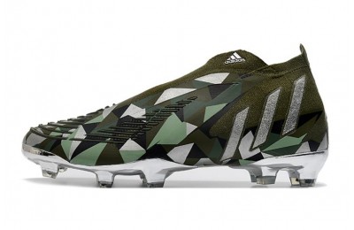 Adidas Predator Edge + FG Swarovski Crystals - Focus Olive/Silver Metallic/Magic Lime