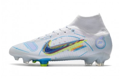 Nike Mercurial Superfly 8 Elite FG 'Progress Pack' -  White Grey / Blackened Blue