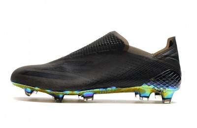 Adidas X Ghosted+ FG Superstealth Pack - Core Black/Signal Cyan