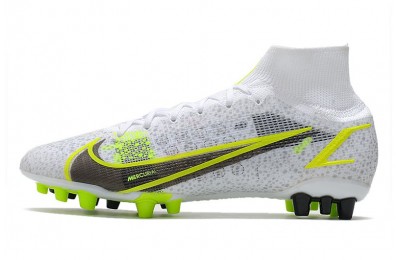 Nike Mercurial Superfly 8 Elite AG 'Silver Safari Pack' - White / Black / Metallic Silver / Volt