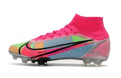 Nike Mercurial Superfly 8 Elite FG - White/Black/Pink/Mulitcolor