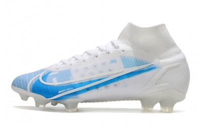 Nike Mercurial Superfly 8 Elite FG - White/Blue