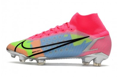 Nike Mercurial Superfly 8 Elite FG - White/Pink/Metallic Silver/Mulitcolor