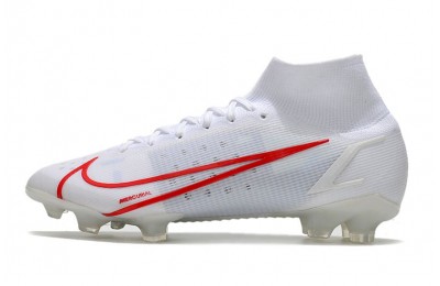 Nike Mercurial Superfly 8 Elite FG - White/Red