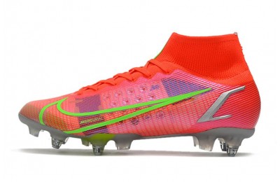 Nike Mercurial Superfly 8 Elite SG - Bright Crimson / Metallic Silver
