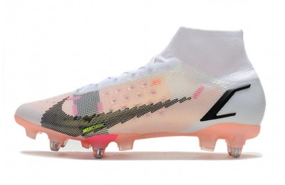 Nike Mercurial Superfly 8 Elite SG - White / Black / Bright Crimson / Pink Blast