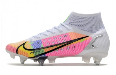 Nike Mercurial Superfly Dragonfly 8 Elite SG - White / Metallic Silver / Dark Raisin
