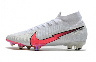 Nike Mercurial Superfly 7 Elite FG - White / Flash crimson / Platinum Tint